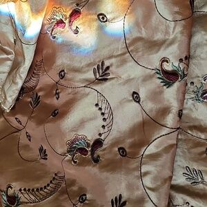 6 3/4 yards of exquisite  embroidered  silk fabric 54" wide
